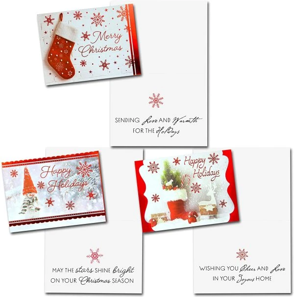 72Pcs Christmas Foil Holiday Greeting Cards 5 72Pcs Christmas Foil Holiday Greeting Cards - Image 3
