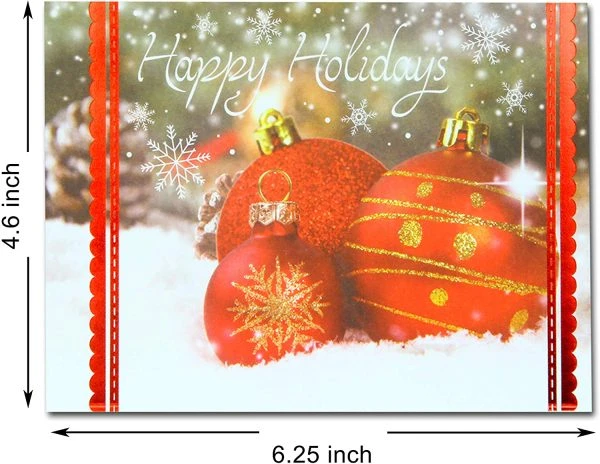 72Pcs Christmas Foil Holiday Greeting Cards 7 72Pcs Christmas Foil Holiday Greeting Cards - Image 5