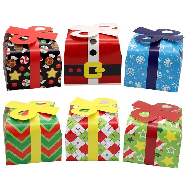24pcs 3D Christmas Goodie Boxes With Bow 4 24pcs 3D Christmas Goodie Boxes With Bow - Image 2