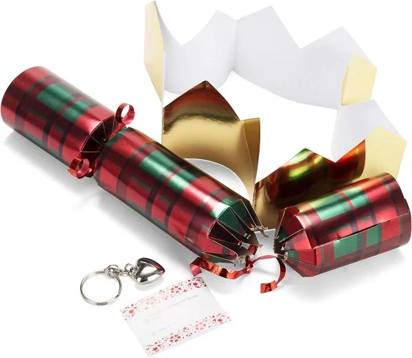 8pcs Buffalo Plaid Design Christmas Crackers 10in 4 8pcs Buffalo Plaid Design Christmas Crackers 10in - Image 2