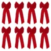 8pcs Christmas Red Velvet Bow Tie Decoration -Christmas Favors Shop 8Pcs Pack Red Velvet Bows 26in 1 result 600x600 1