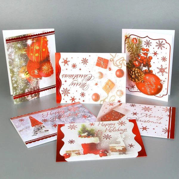 72Pcs Christmas Foil Holiday Greeting Cards 4 72Pcs Christmas Foil Holiday Greeting Cards - Image 2