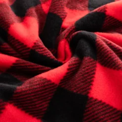 Hooded One Piece Fleece Christmas Pajamas -Christmas Favors Shop Adult Red Buffalo Onesie 6 result 600x600 1