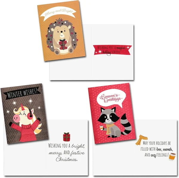 102pcs Christmas Animal Greeting Cards 5 102pcs Christmas Animal Greeting Cards - Image 3