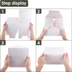 30pcs Christmas White Gift Boxes -Christmas Favors Shop Assorted 3 D White paper Box with Twines Grass 30 Pcs 5 result 600x601 1