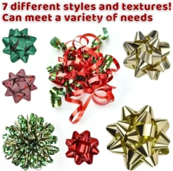 42pcs Assorted Self Adhesive Christmas Gift Bows 11 42pcs Assorted Self Adhesive Christmas Gift Bows -Christmas Favors Shop Assorted Bows Red Gold Green 42 Pack 5 result 600x594 1