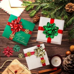 42pcs Assorted Self Adhesive Christmas Gift Bows 13 42pcs Assorted Self Adhesive Christmas Gift Bows -Christmas Favors Shop Assorted Bows Red Gold Green 42 Pack 7 result 600x600 1