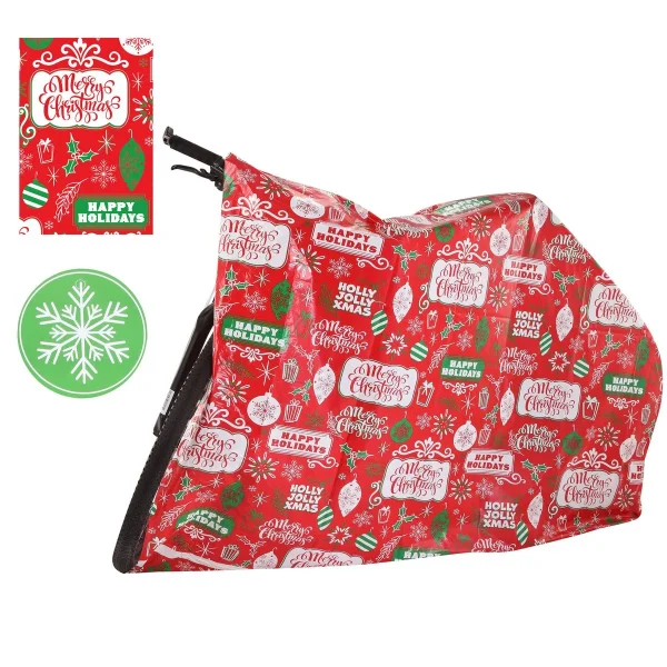2pcs Christmas Large Bicycle Gift Bag With Gift Tags 4 2pcs Christmas Large Bicycle Gift Bag With Gift Tags - Image 2
