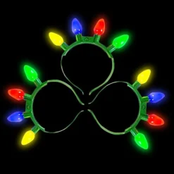3pcs Christmas Light Bulb Flashing Headband -Christmas Favors Shop Bulb Headband 3 Pack 4