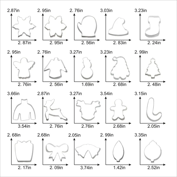 20pcs Christmas Cookie Cutter Set 5 20pcs Christmas Cookie Cutter Set - Image 3