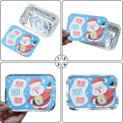 36pcs Rectangle Disposable Christmas Cookie Tins With Lids -Christmas Favors Shop Christmas Cookie Tins with Lids 36 Pcs 5 result 600x601 1