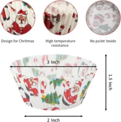 150pcs Christmas Cupcake Liners -Christmas Favors Shop Christmas Cupcake Liners 150 Pcs 4 result 600x606 1