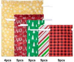 36pcs Assorted Drawstring Christmas Gift Bags -Christmas Favors Shop Christmas Drawstrings Bag 36 Pcs 3 result 600x504 1