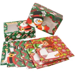 24pcs Christmas Cookie Gift Boxes -Christmas Favors Shop Christmas Foil Treats Cookie Gift Box 24pcs 2 result 600x600 1