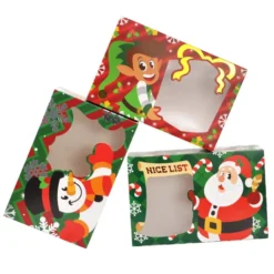 24pcs Christmas Cookie Gift Boxes -Christmas Favors Shop Christmas Foil Treats Cookie Gift Box 24pcs 4 result 600x600 1