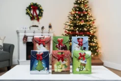 12pcs Christmas Fold Over Gift Bags