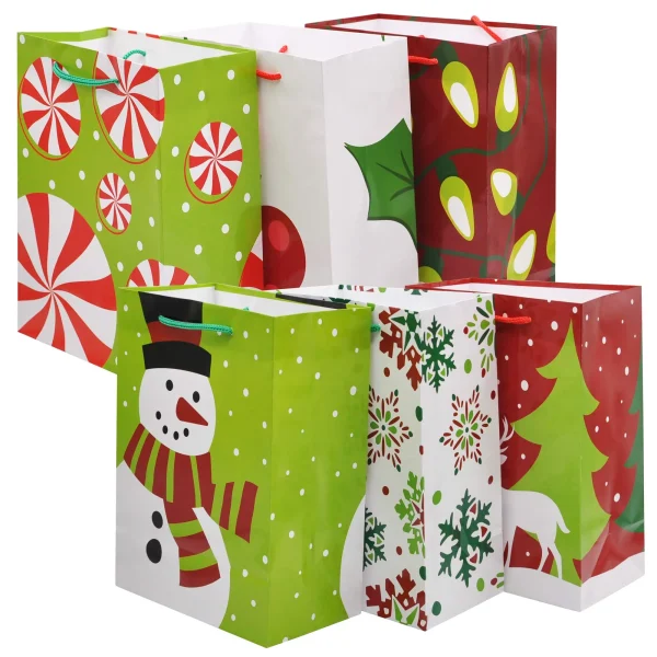18pcs Christmas Paper Goodie Bags 3 18pcs Christmas Paper Goodie Bags
