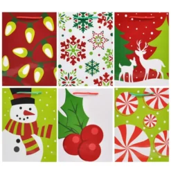 18pcs Christmas Paper Goodie Bags 11 18pcs Christmas Paper Goodie Bags -Christmas Favors Shop Christmas Gift Bags Holiday Paper Goody Bags with Handles 3 result 600x600 1
