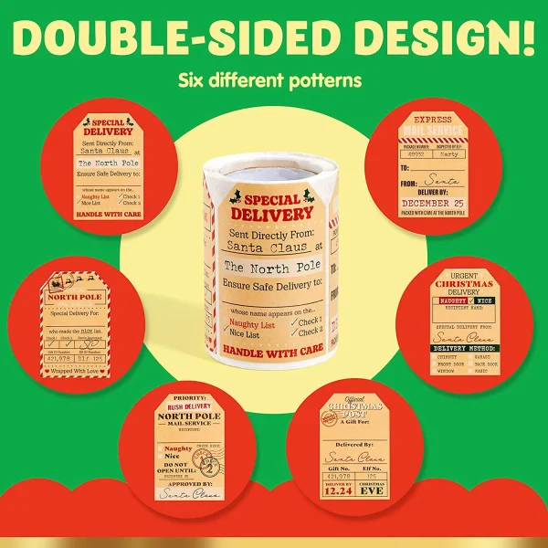 120pcs Christmas Self Adhesive Kraft Paper Stickers 5 120pcs Christmas Self Adhesive Kraft Paper Stickers - Image 3