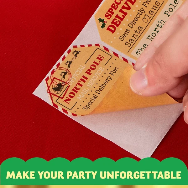 120pcs Christmas Self Adhesive Kraft Paper Stickers 6 120pcs Christmas Self Adhesive Kraft Paper Stickers - Image 4