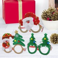 9Pcs Christmas Glasses Frame