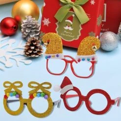 9Pcs Christmas Glasses Frame 11 9Pcs Christmas Glasses Frame -Christmas Favors Shop Christmas Glasses Frame 4