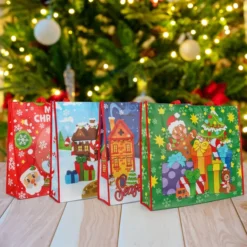 12pcs Large Christmas Tote Bags
