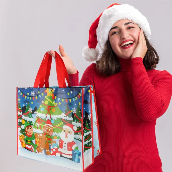 12pcs Large Christmas Tote Bags 4 12pcs Large Christmas Tote Bags - Image 2