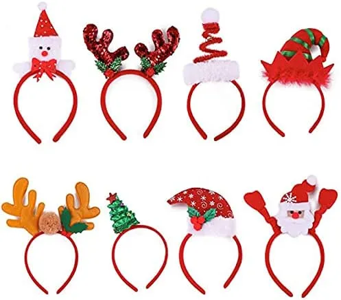 8pcs Different Designs Christmas Headbands 4 8pcs Different Designs Christmas Headbands - Image 2