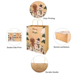24pcs Kraft Paper Christmas Gift Bags -Christmas Favors Shop Christmas Kraft Paper Gift Bags with Twine Handles 5 result 600x600 1
