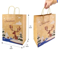 24pcs Kraft Paper Christmas Gift Bags -Christmas Favors Shop Christmas Kraft Paper Gift Bags with Twine Handles 6 result 600x600 1
