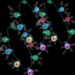 3pcs LED Christmas Bulb Disco Necklace