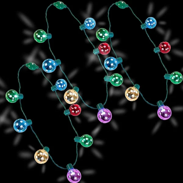 3pcs LED Christmas Bulb Disco Necklace 3 3pcs LED Christmas Bulb Disco Necklace