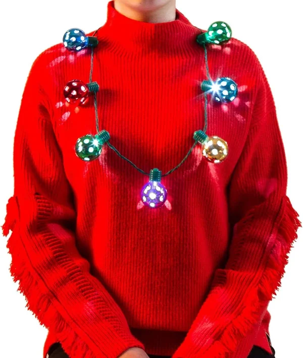 3pcs LED Christmas Bulb Disco Necklace 5 3pcs LED Christmas Bulb Disco Necklace - Image 3