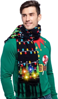 Christmas Lit-up Knitted Scarf -Christmas Favors Shop Christmas Lit up Knitted Scarf 3 result