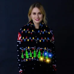 Christmas Lit-up Knitted Scarf -Christmas Favors Shop Christmas Lit up Knitted Scarf 4 result