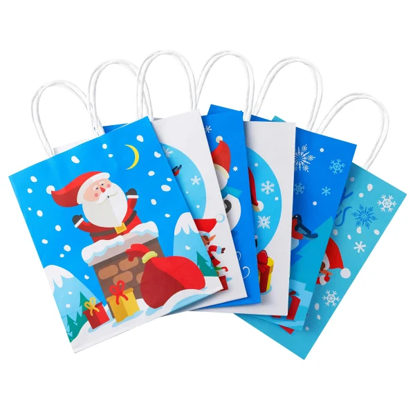 24pcs Paper Christmas Gift Bags With Handles 4 24pcs Paper Christmas Gift Bags With Handles - Image 2