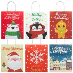 24pcs Christmas Paper Gift Bags -Christmas Favors Shop Christmas Paper Gift Bags 2 result 600x600 1