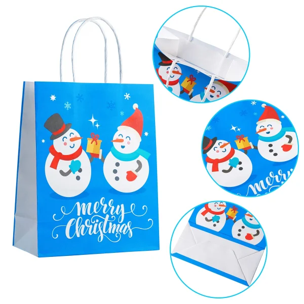 24pcs Paper Christmas Gift Bags With Handles 6 24pcs Paper Christmas Gift Bags With Handles - Image 4