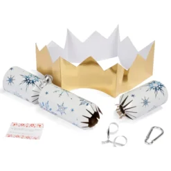8pcs Blue & White No Snap Christmas Crackers -Christmas Favors Shop Christmas Party Table Favors Blue White Snowflake 3 result 600x600 1