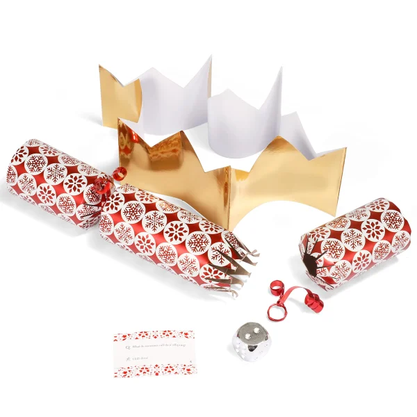 10pcs Red Christmas Crackers Party Favors 6 10pcs Red Christmas Crackers Party Favors - Image 4