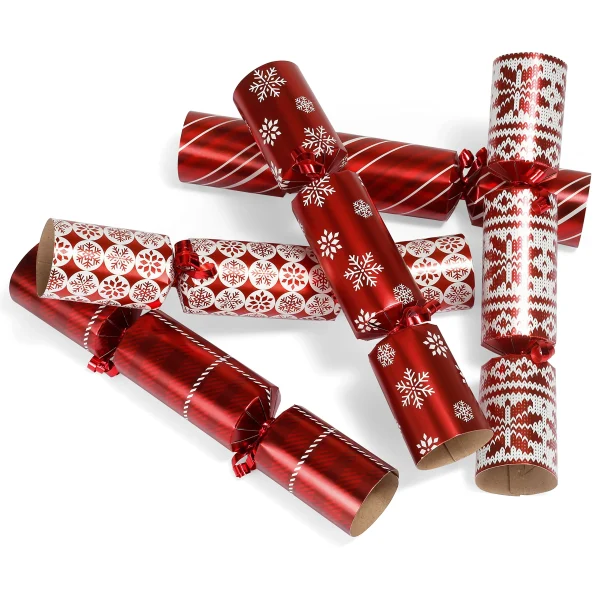 10pcs Red Christmas Crackers Party Favors 8 10pcs Red Christmas Crackers Party Favors - Image 6
