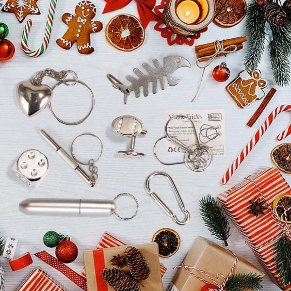 Christmas Party Table Favors (Red Gold Snowflake), 8Pack 4 Christmas Party Table Favors (Red Gold Snowflake), 8Pack - Image 2