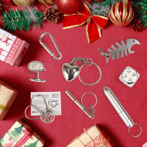 Christmas Party Table Favors (Red Gold Snowflake), 8Pack 5 Christmas Party Table Favors (Red Gold Snowflake), 8Pack - Image 3