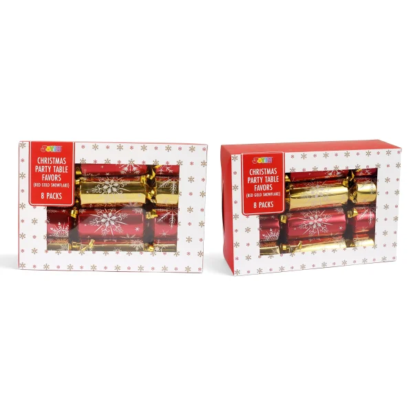 Christmas Party Table Favors (Red Gold Snowflake), 8Pack 7 Christmas Party Table Favors (Red Gold Snowflake), 8Pack - Image 5