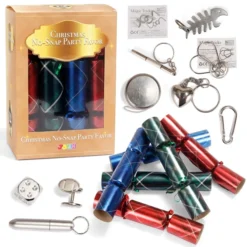 12pcs Red & Blue Christmas Crackers Party Favors -Christmas Favors Shop Christmas Party Table Favors Red Green Blue Plaid 6 result 600x600 1