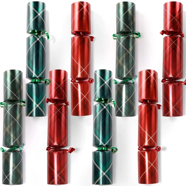 Christmas Party Table Favors (Red Green Plaid), 8Pack 3 Christmas Party Table Favors (Red Green Plaid), 8Pack
