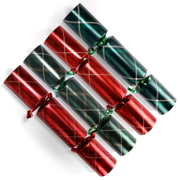 Christmas Party Table Favors (Red Green Plaid), 8Pack 4 Christmas Party Table Favors (Red Green Plaid), 8Pack - Image 2