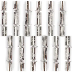 12pcs Silver Snowflakes Christmas Party Crackers