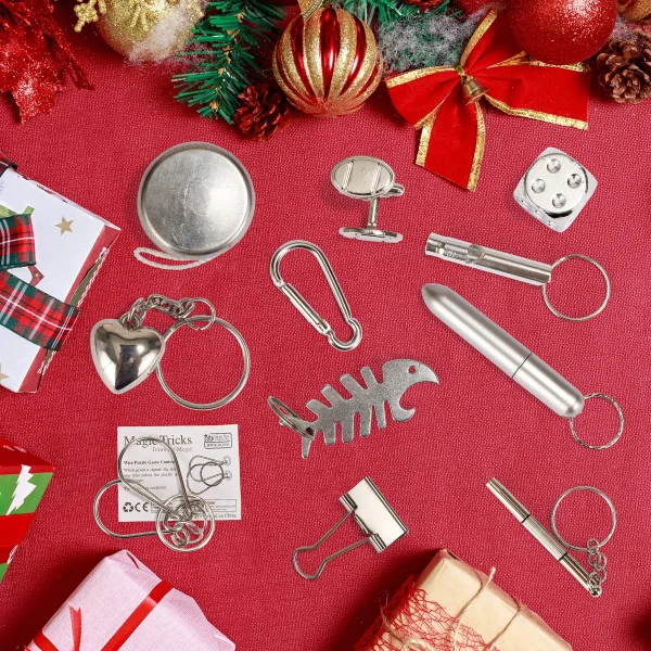 12pcs Silver Snowflakes Christmas Party Crackers 6 12pcs Silver Snowflakes Christmas Party Crackers - Image 4